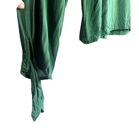 ModCloth Large Green Long Sleeve Top with Tie Cuffs - Picture 2 of 5